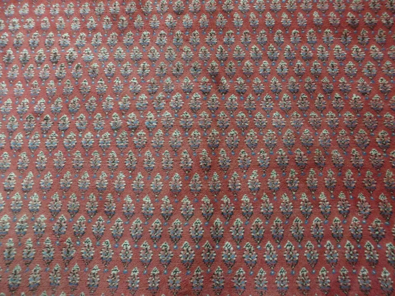 7' X 9' Vintage India Oriental Paisley Handmade Wool Rug Red Vegetable Dyes by Jewel Rugs