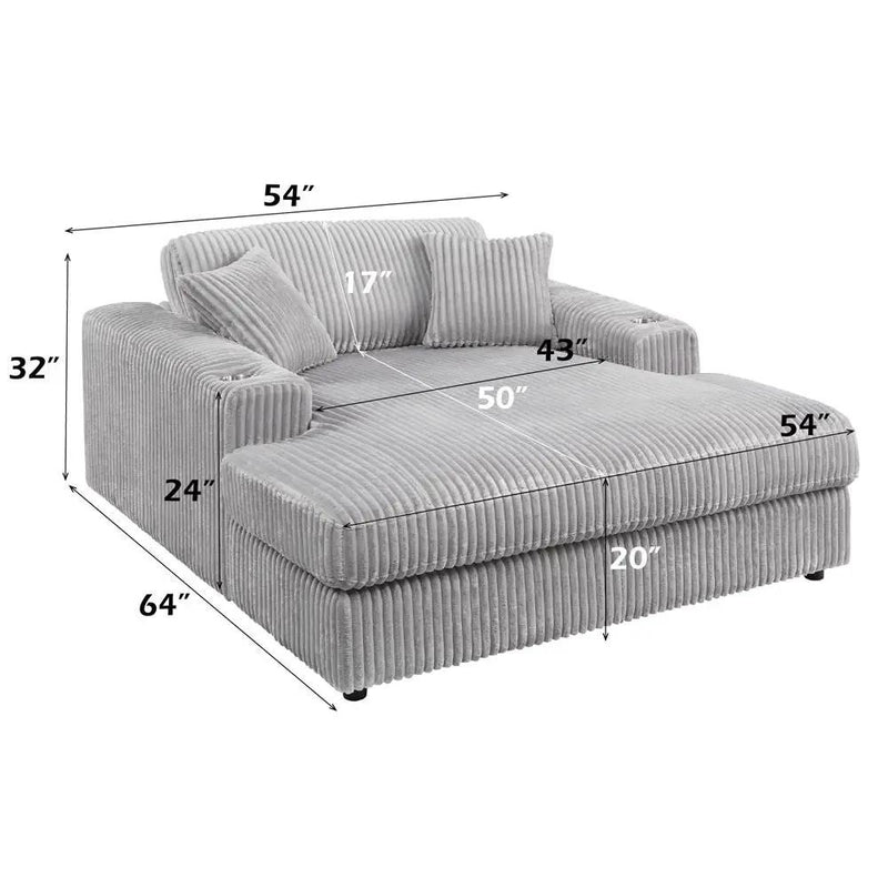 Hilde - Chaise With 2 Pillows by Unique Piece Furniture