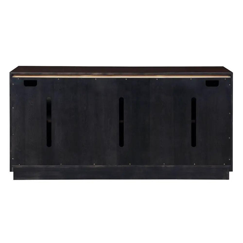 Geranio - Console Cabinet - Metallic Silver & Walnut by Unique Piece Furniture