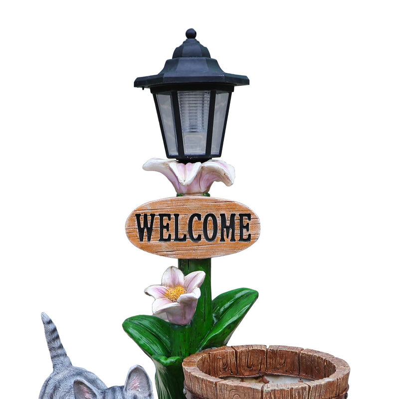 Lying Cat Solar Planter Garden Decor by HouseOfZazla