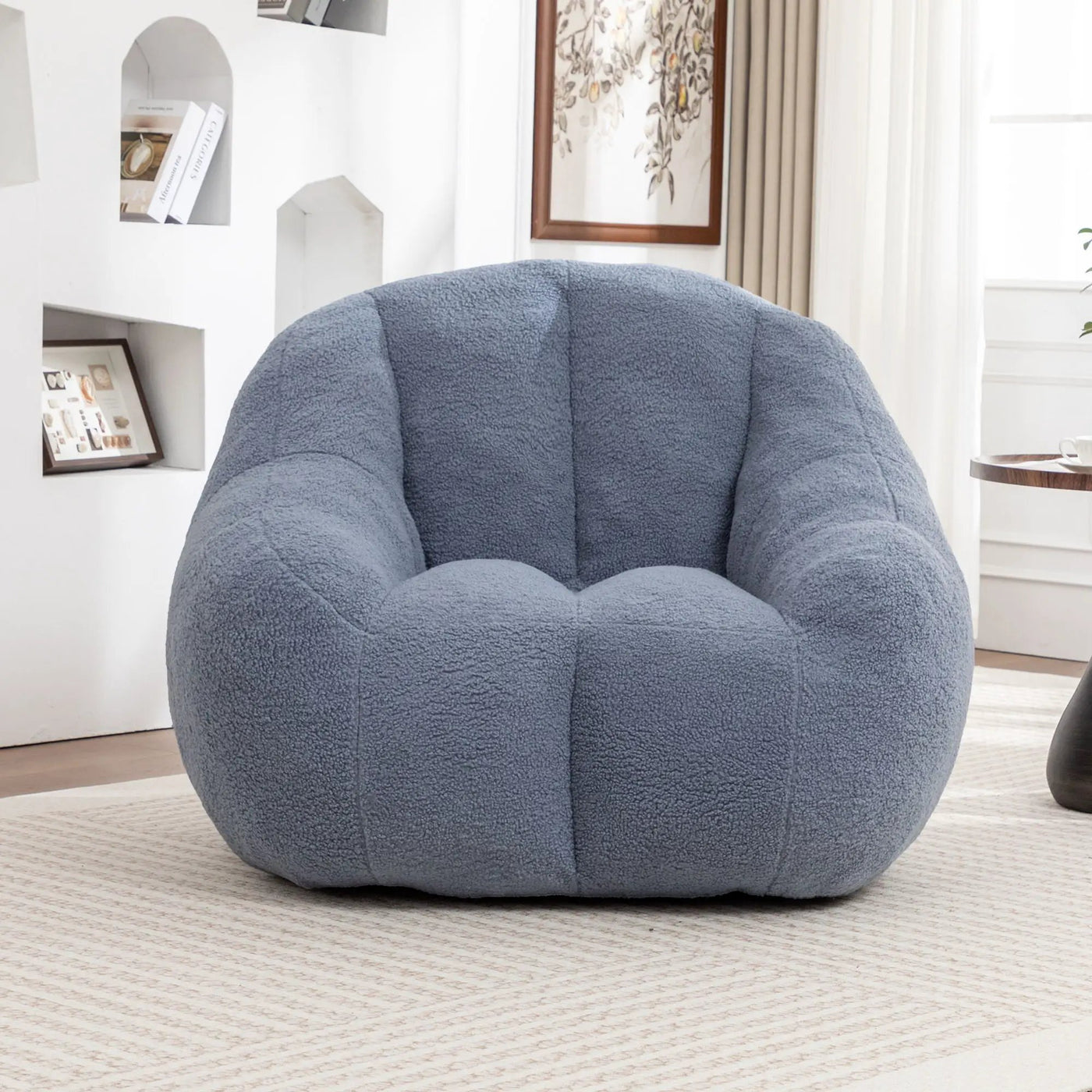 Comfy Bean Bag Chair With Memory Foam Filler, Tufted Soft by HouseOfZazla