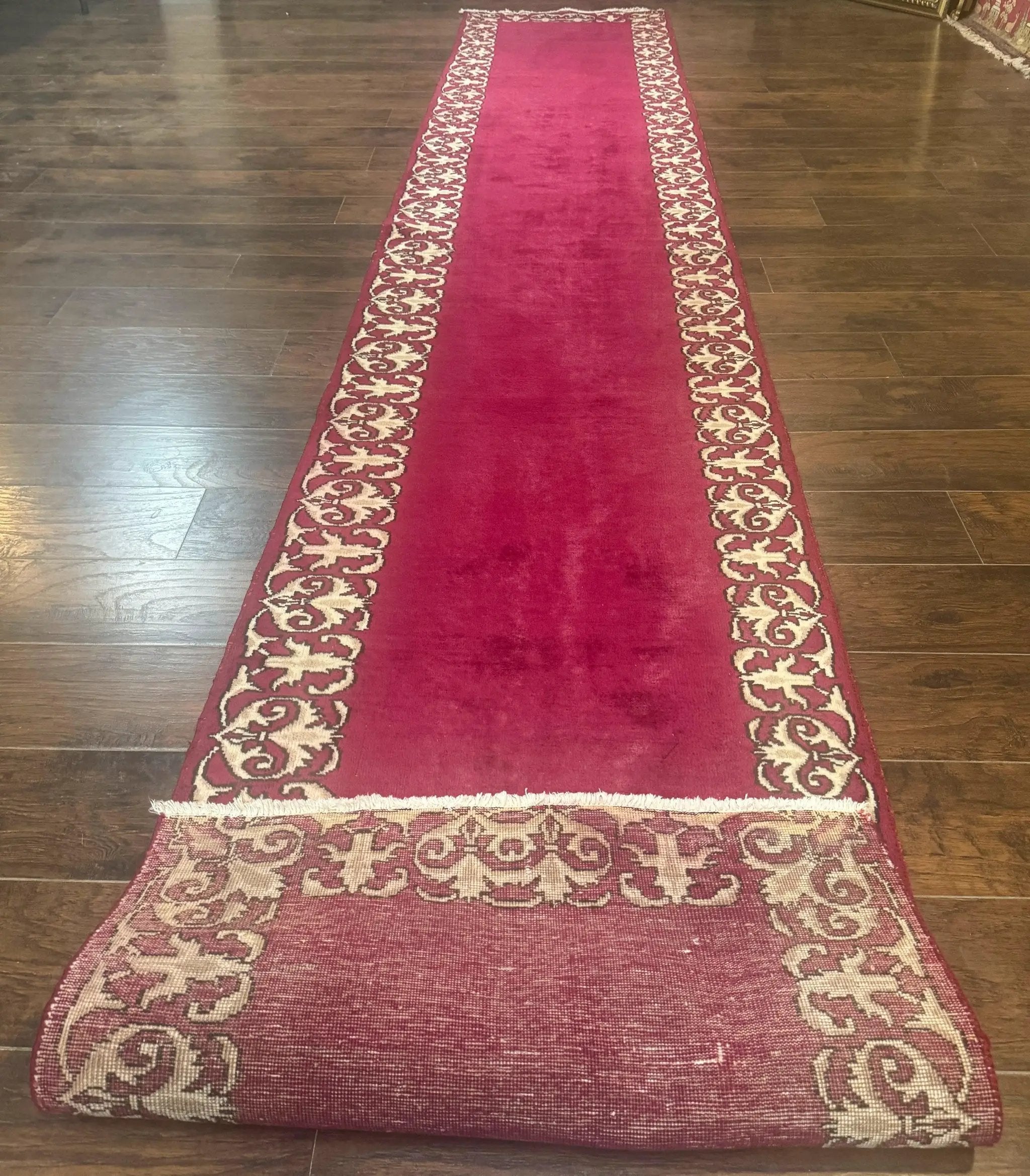 Red Persian Kerman Runner Rug 3x16 by Jewel Rugs