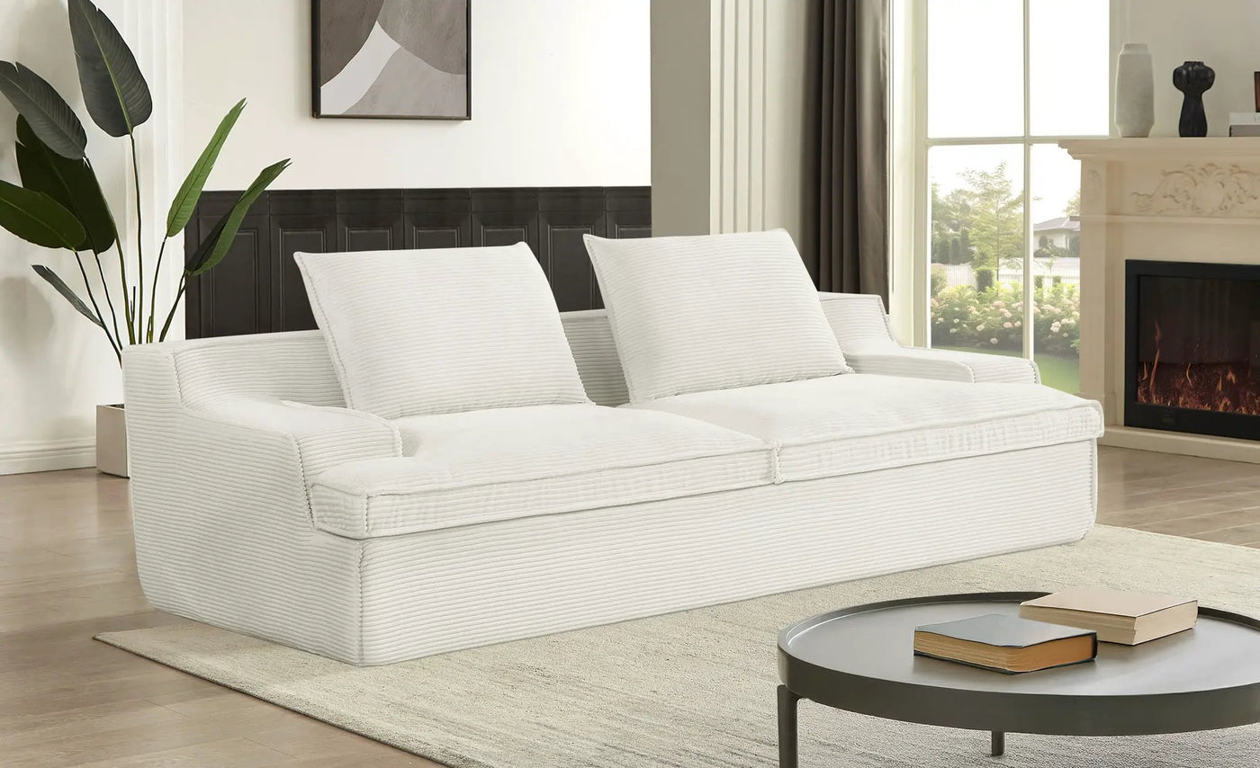 Nimbus - Oversized Full Foam 4 Seater Couch For Living Room Upholstered In Soft, Wide Armrests by Unique Piece Furniture