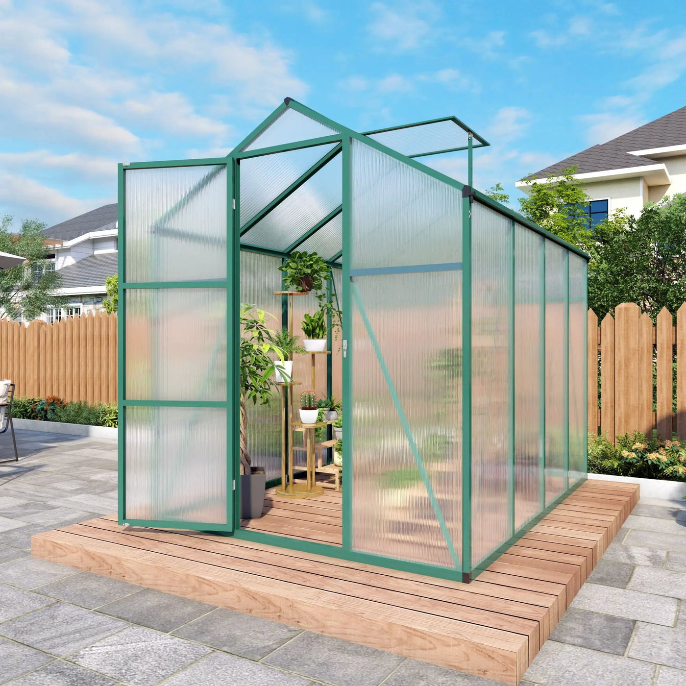 Polycarbonate Walk-In house, Raised Base For Outdoor In All Season by HouseOfZazla