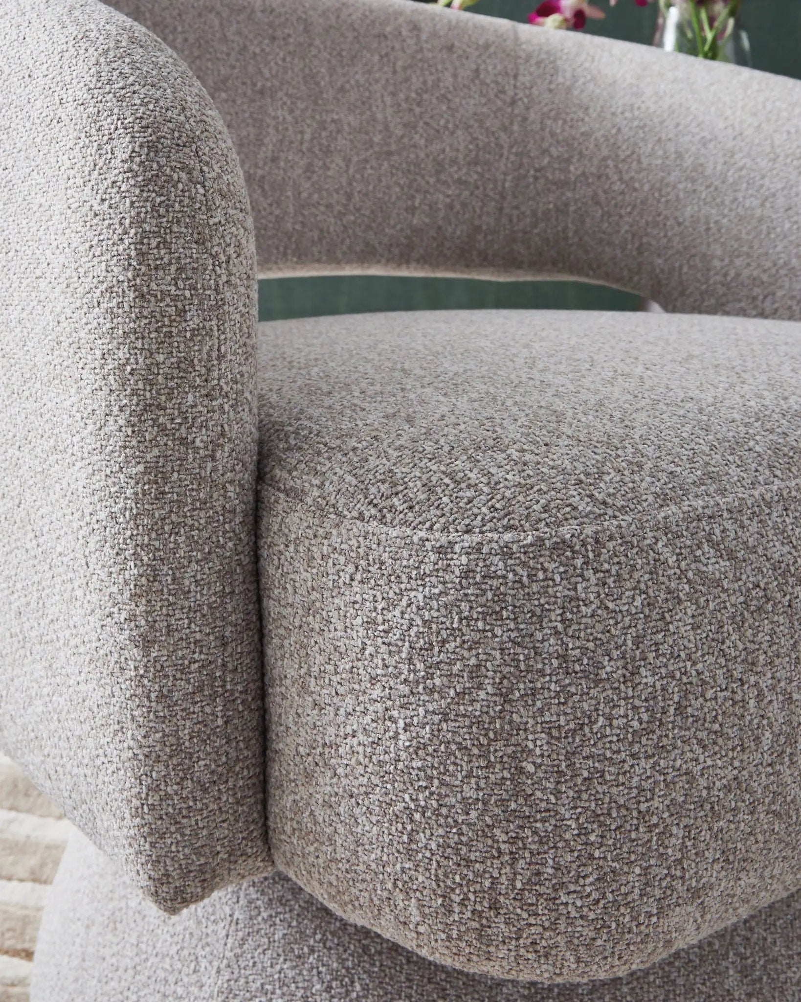 Nashkins - Swivel Accent Chair - Pebble by Unique Piece Furniture