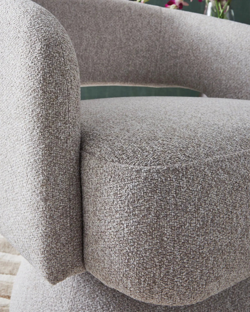 Nashkins - Swivel Accent Chair - Pebble by Unique Piece Furniture