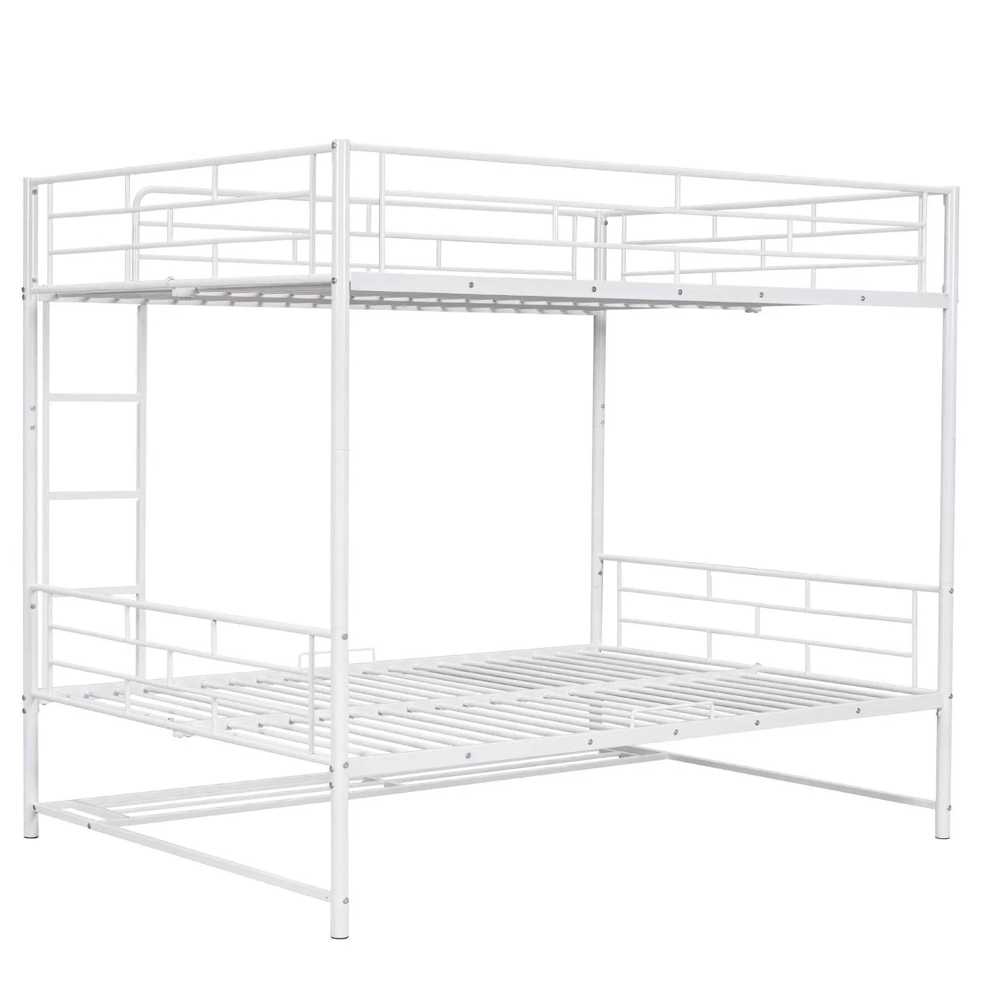 Metal Bunk Bed With Shelf And Guardrails by HouseOfZazla