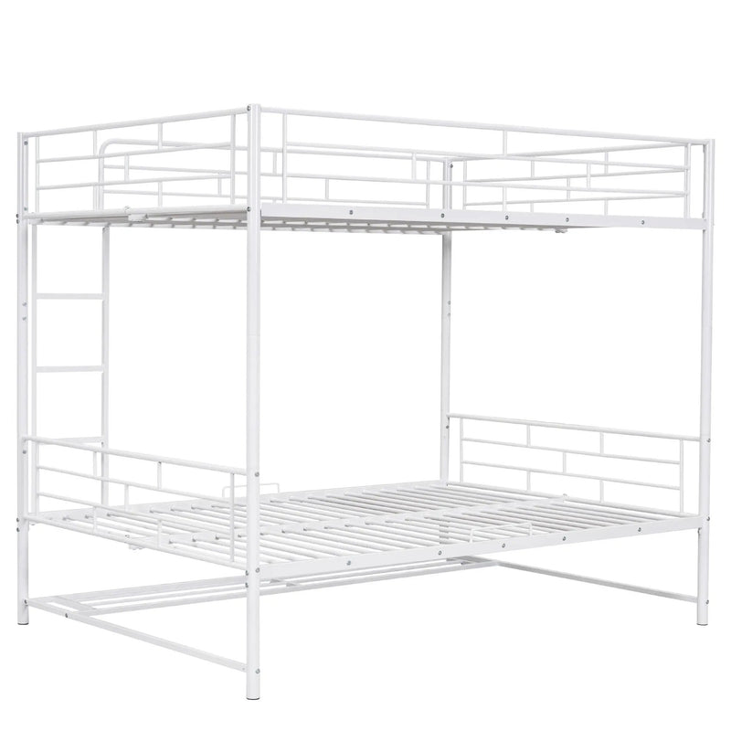 Metal Bunk Bed With Shelf And Guardrails by HouseOfZazla