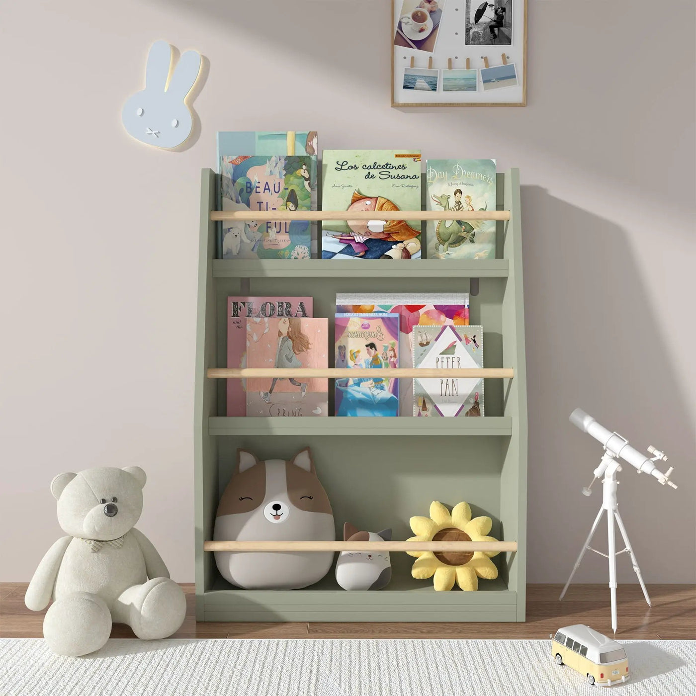 3 Tier Book Shelf, Compact Storage For Bedrooms by HouseOfZazla