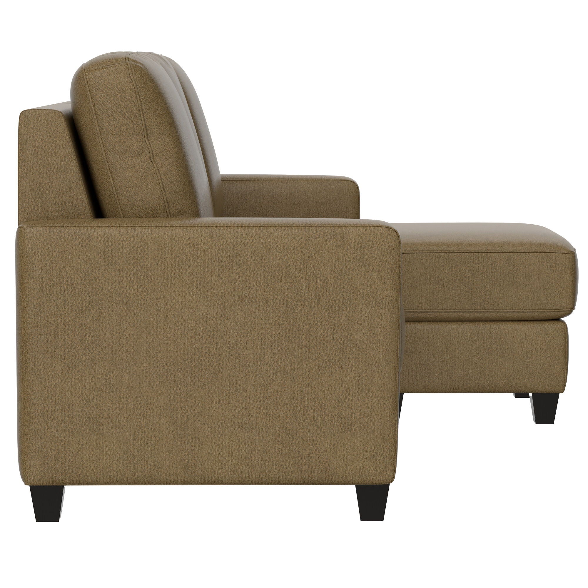 2 Piece Sofa With Chaise, Comfortable Seating For 3, Tapered Feet, USB Charging Console - Brown by HouseOfZazla