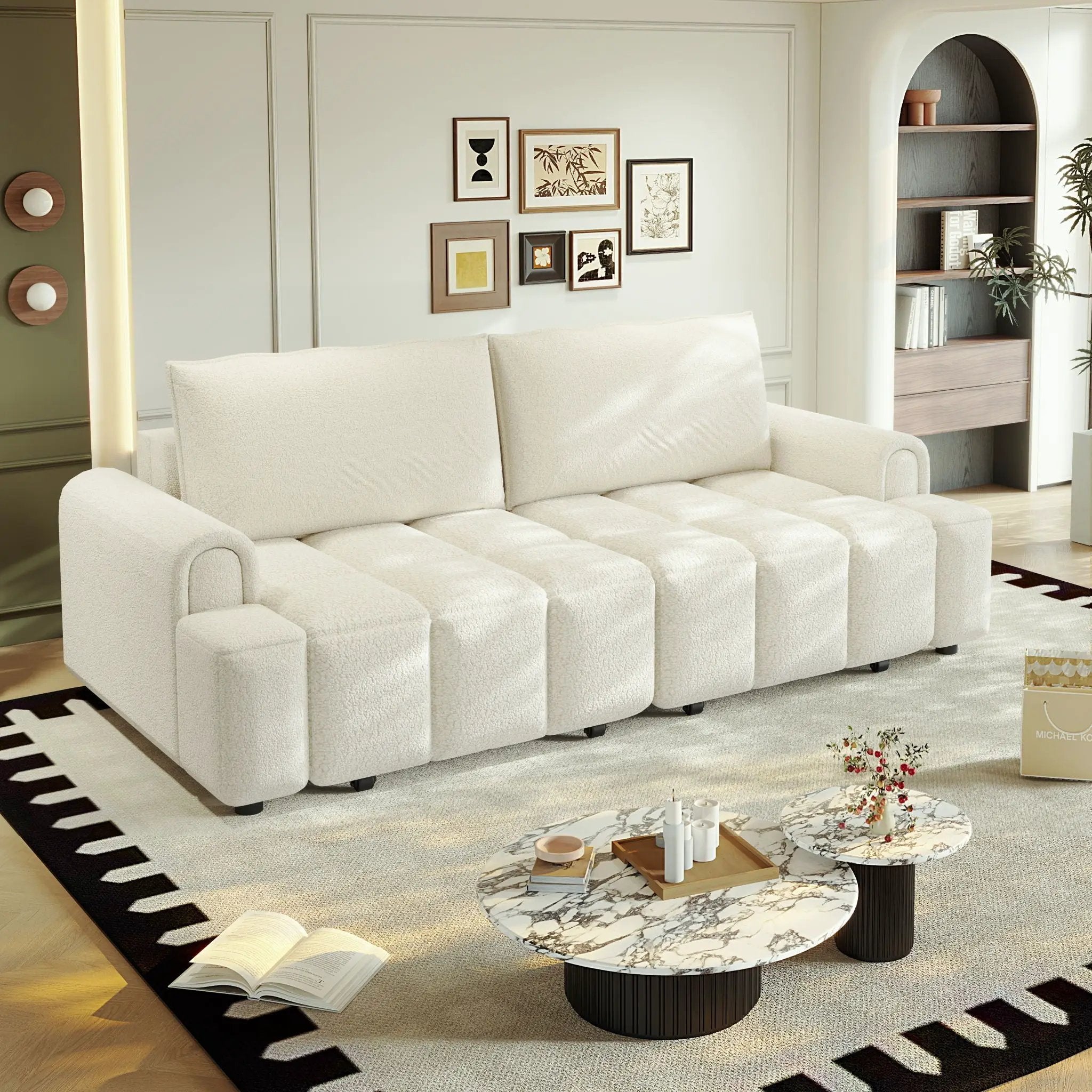 4 Seater Modern Couch With Seats Storage by HouseOfZazla
