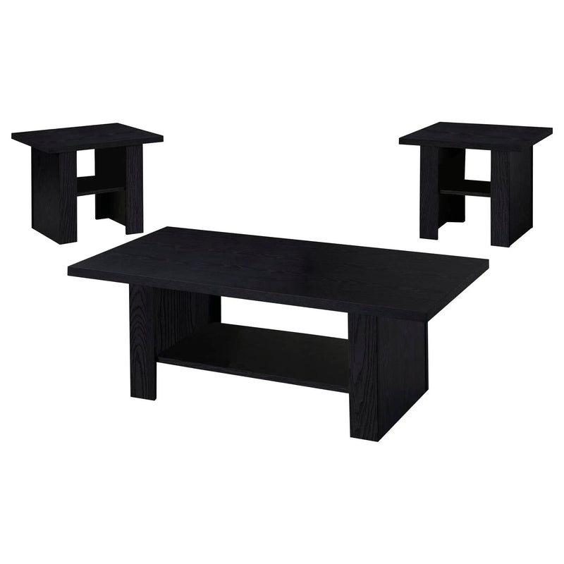 Rodez 3-piece Engineered Wood Coffee Table Set Black by Unique Piece Furniture