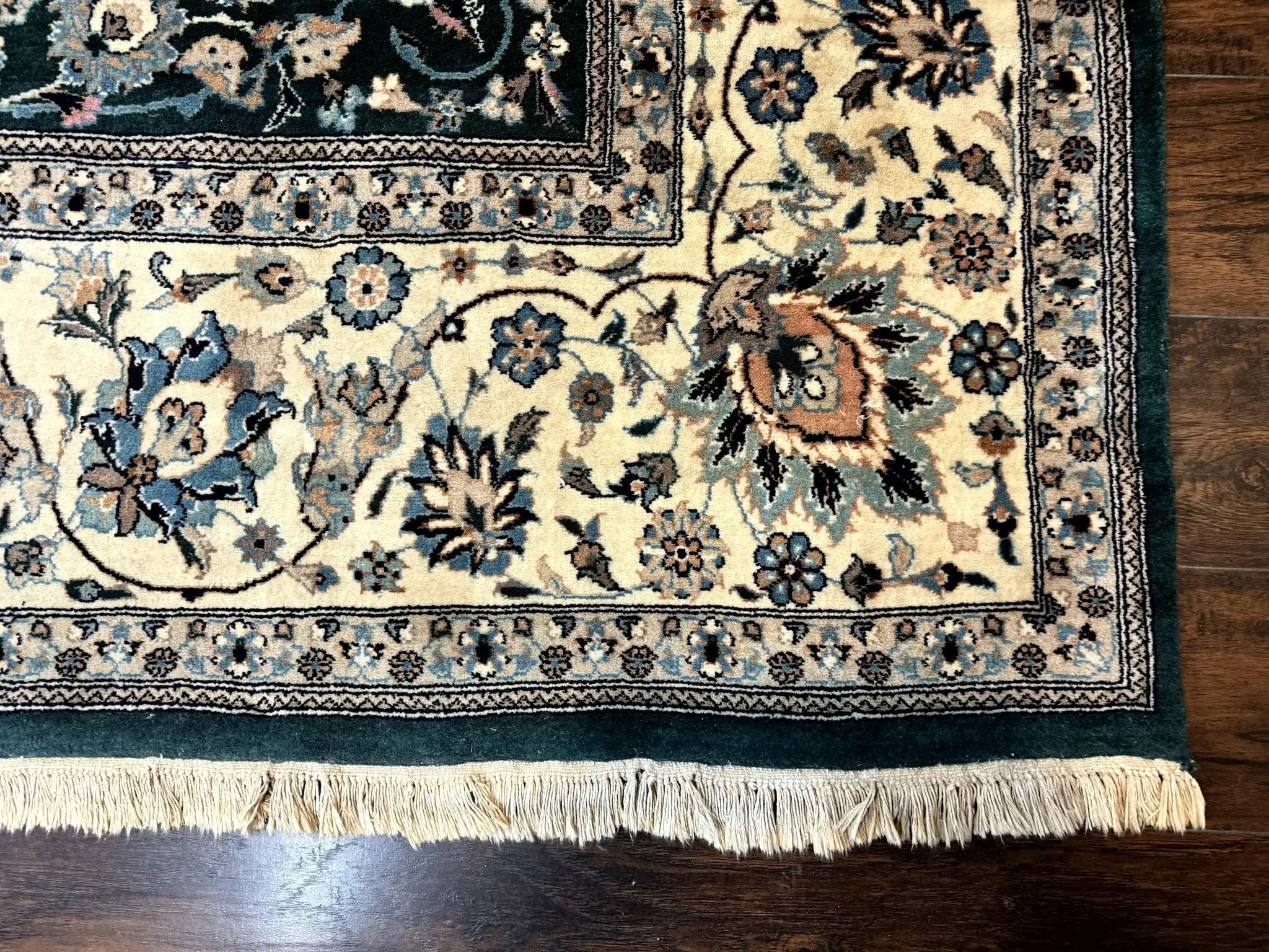 Pak Persian Rug 9x12, Dark Green, Floral Allover by Jewel Rugs
