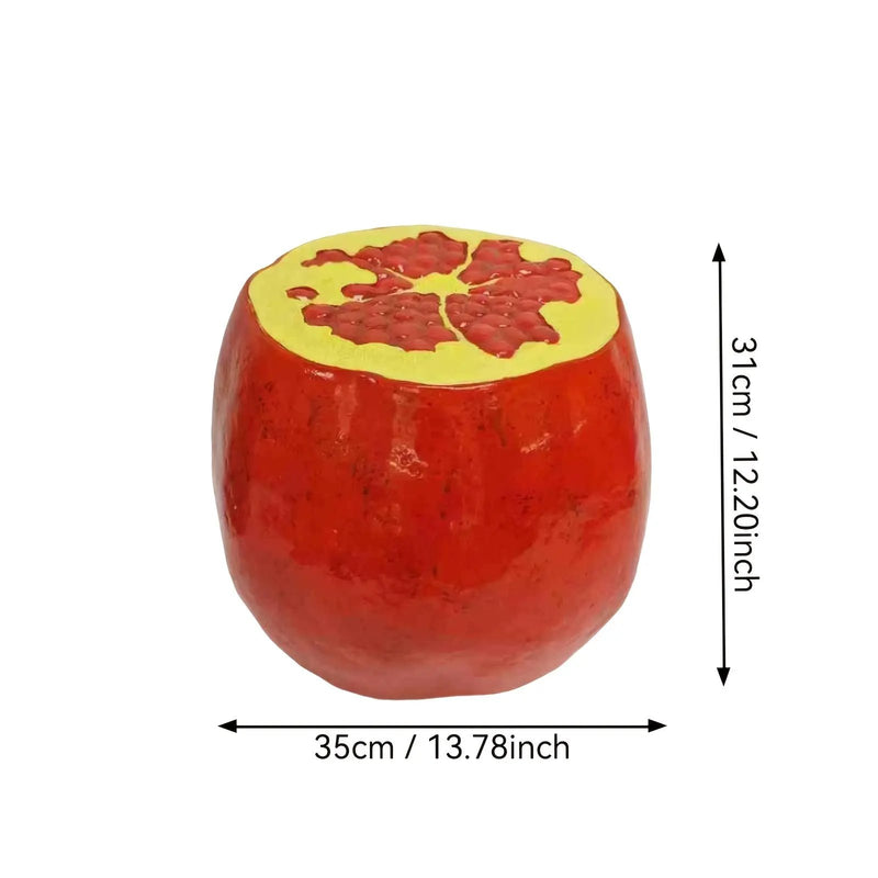 Pomegranate Resin Stool - Multi-Purpose Indoor & Outdoor Decor by HouseOfZazla