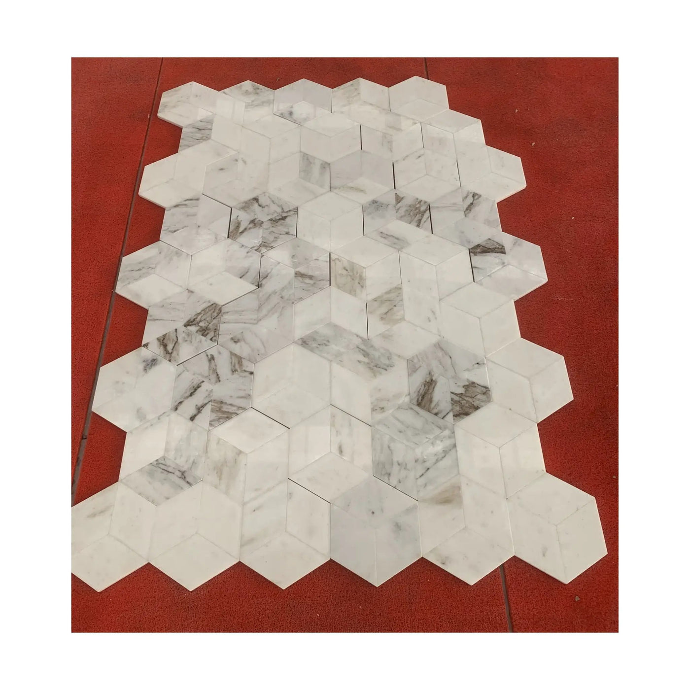 Hexagon Natural Marble Polished Tile For Wall And Floor (Set of 12) by HouseOfZazla