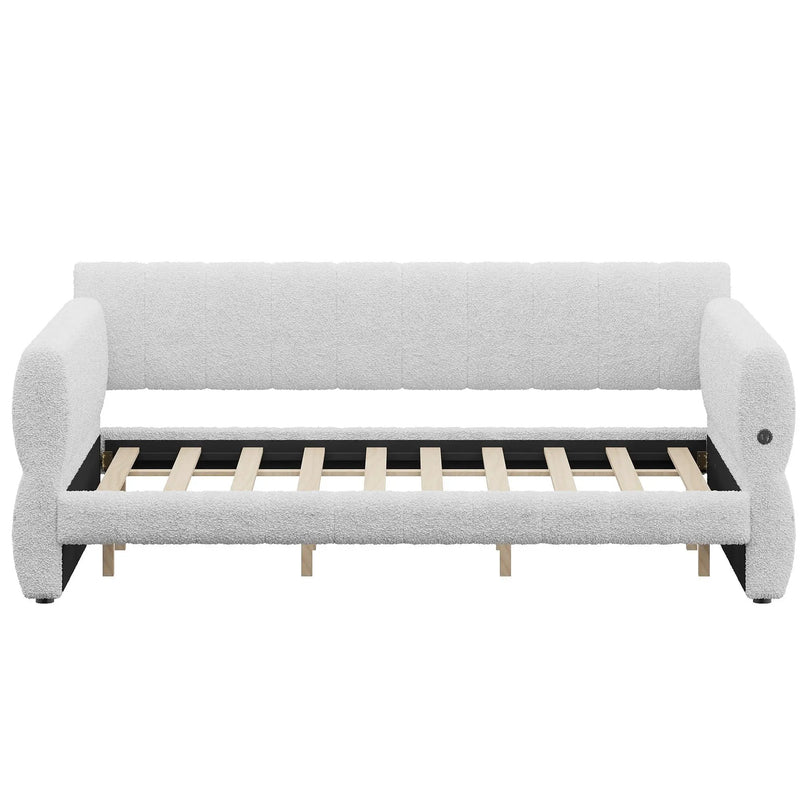 Upholstered Platform Bed With USB Charging