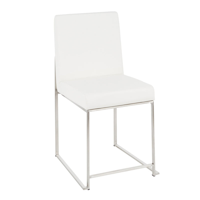Fuji - High Back Contemporary Dining Set, Glass 5 Piece by HouseOfZazla
