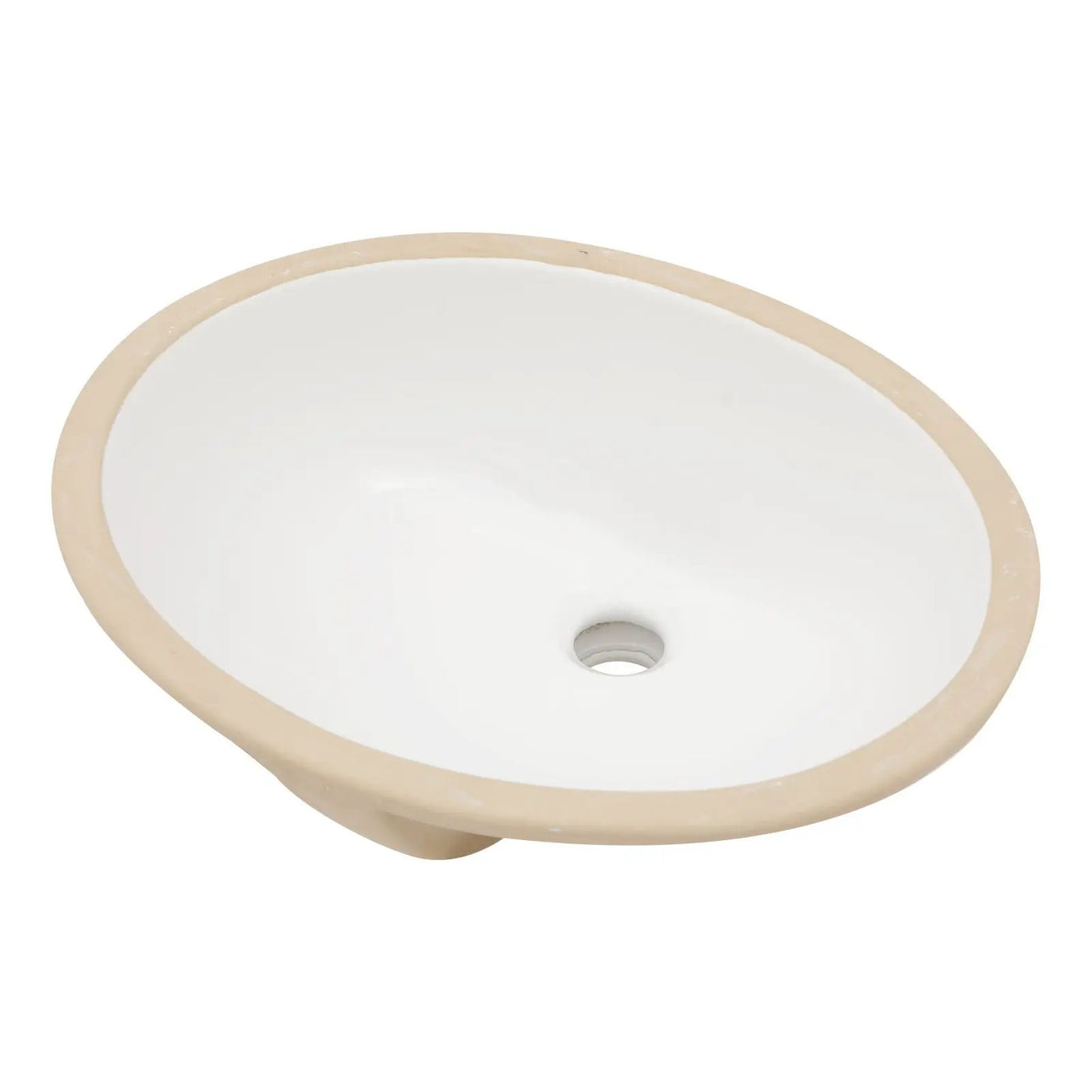 Elegant Ceramic Oval Undermount Bathroom Sink With Overflow by HouseOfZazla