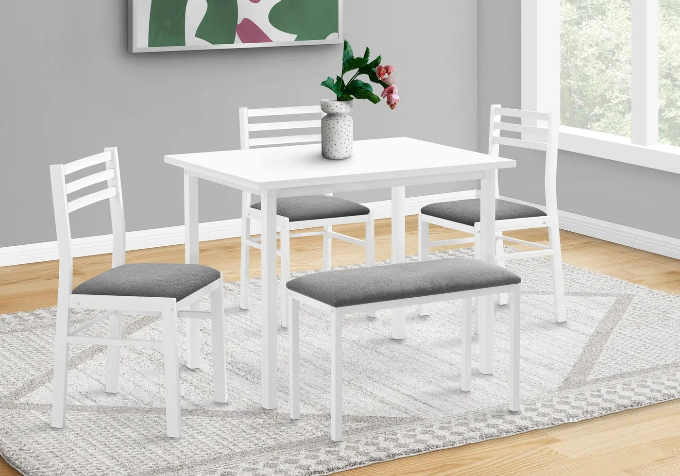 Dining Set, 5 Pieces, Rectangular, Small, Contemporary & Modern by HouseOfZazla