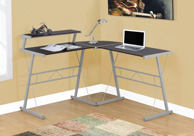 Computer Desk, Home Office, Corner, L Shape, Laptop, Durable Construction by HouseOfZazla