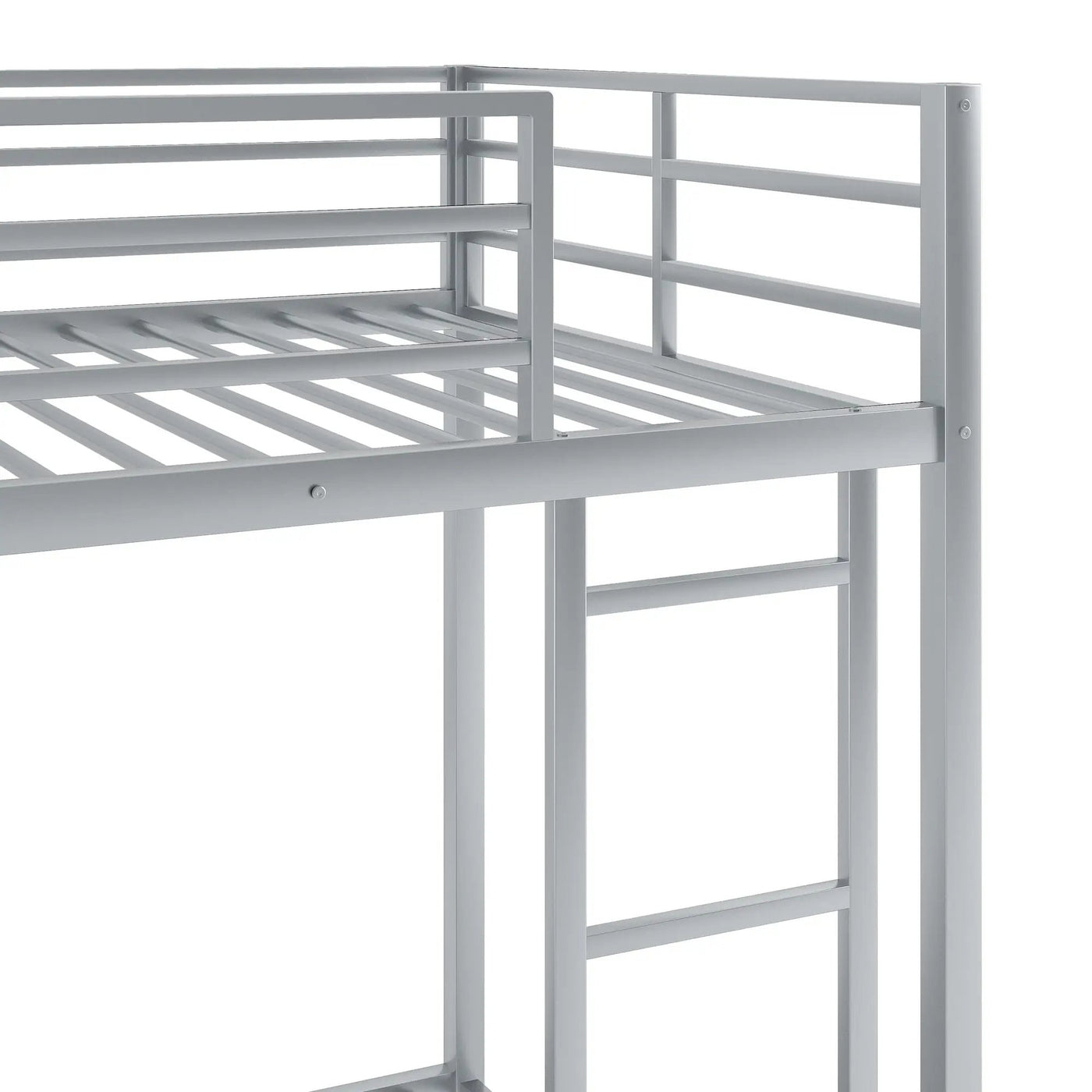 Metal Bunk Bed, Low Bunk Bed With Ladder by HouseOfZazla