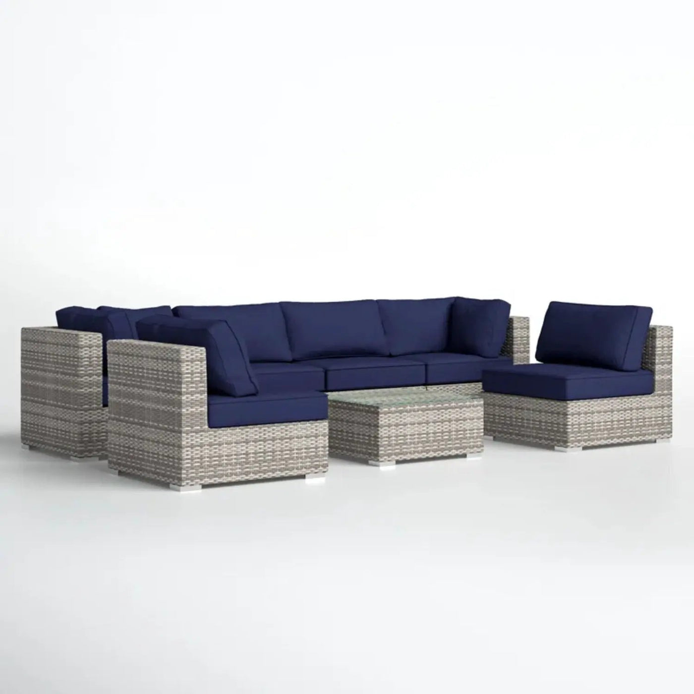 Seating Set With Cushions Handcrafted Wicker Design by Unique Piece Furniture