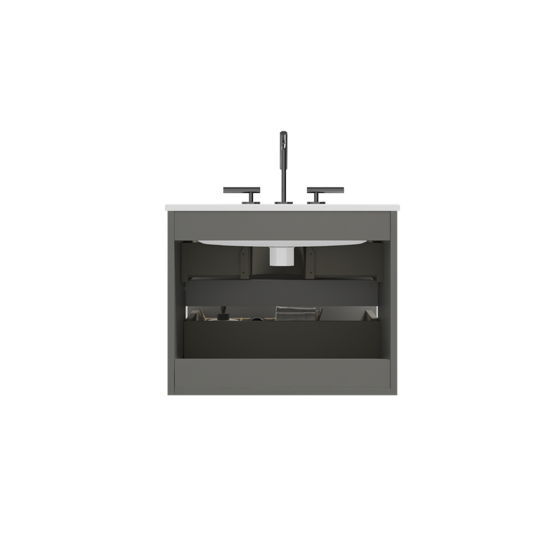 TIA 24" Wall Mount Space Grey Bathroom Vanity by HouseOfZazla