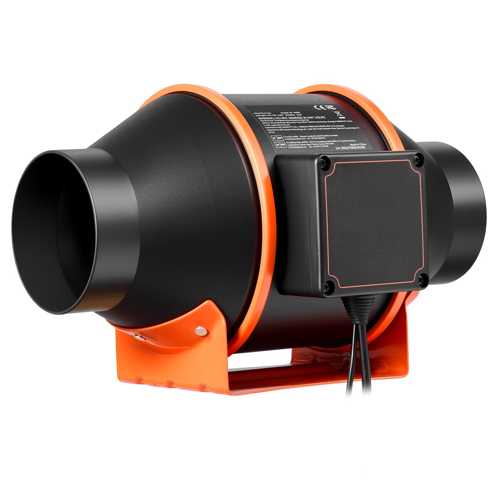 Inline Duct Fan with 10-Speed PWM Controller and App Control by HouseOfZazla