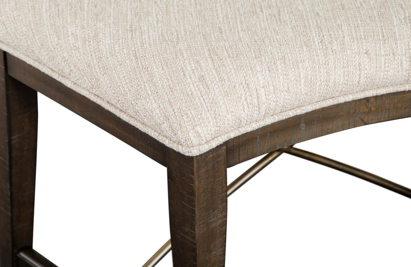 Westley Falls - Curved Bench With Upholstered Seat - Graphite by Unique Piece Furniture