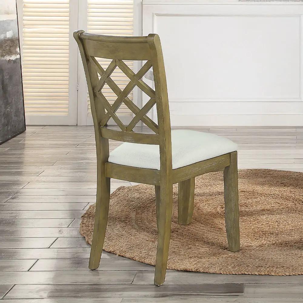 Karsen - Side Chair (Set of 2) - Beige Linen & Rustic Oak by Unique Piece Furniture