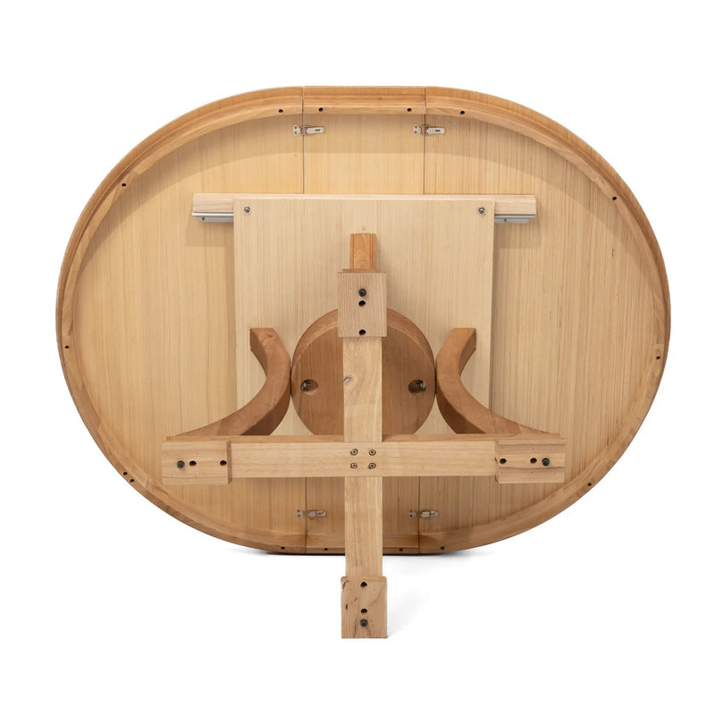 Extendable Round Rubber Wood Dining Table by HouseOfZazla