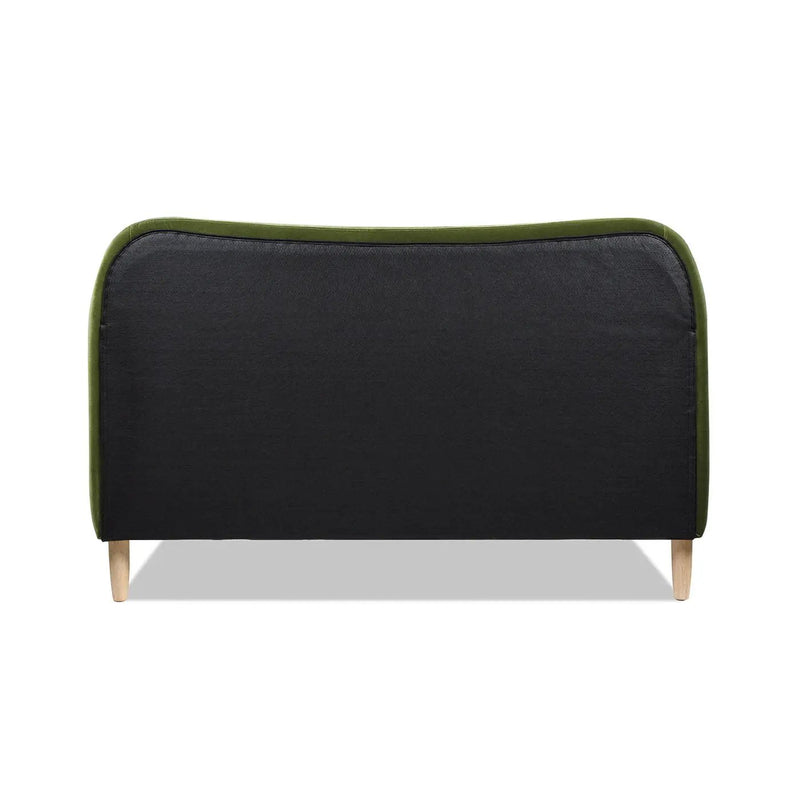 Roman - Curved Headboard Upholstered Platform Bed by HouseOfZazla