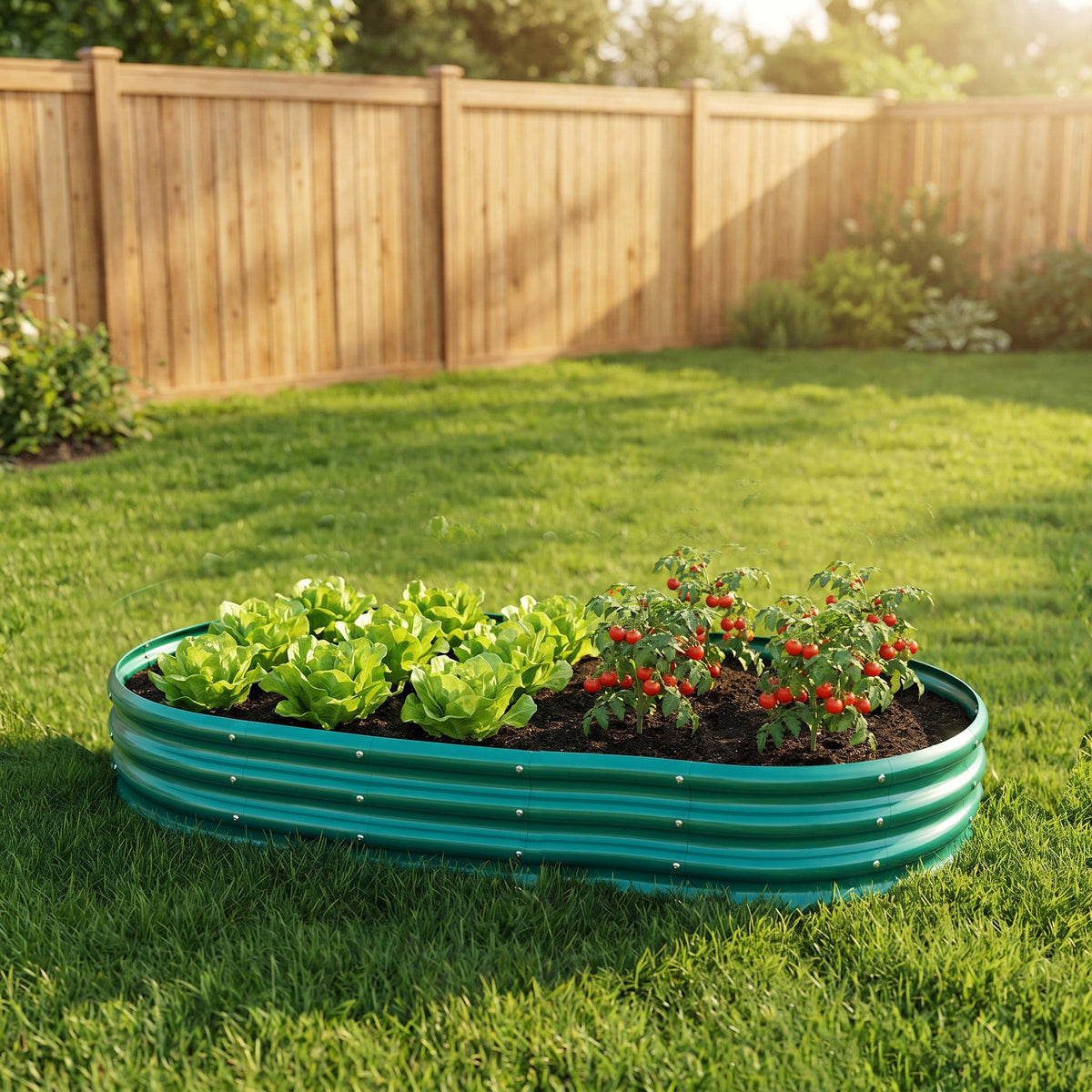 Galvanized Raised Garden Bed 8x4x1ft, photo 4 of 9
