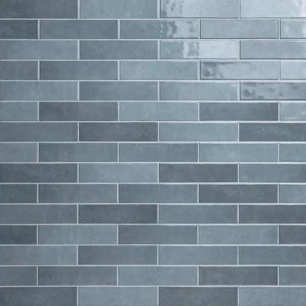 Open Box MSI Lakeview Denim 3 in. x 12 in. Glossy Ceramic Subway Wall Tile (5.5 sq. ft./Case) by Selzalot
