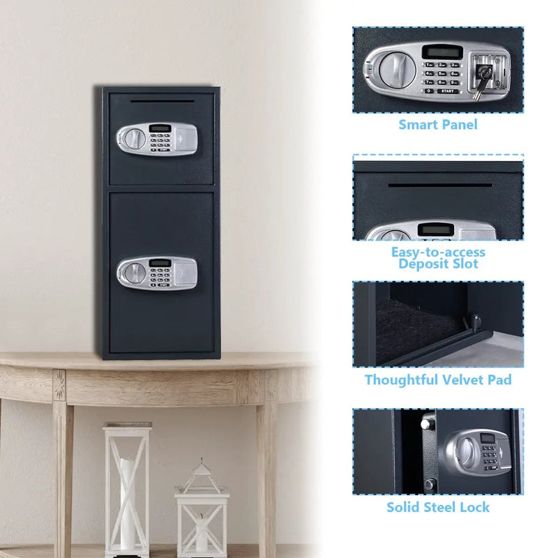 Digital Safe Box with 2 Doors by DirectDeals