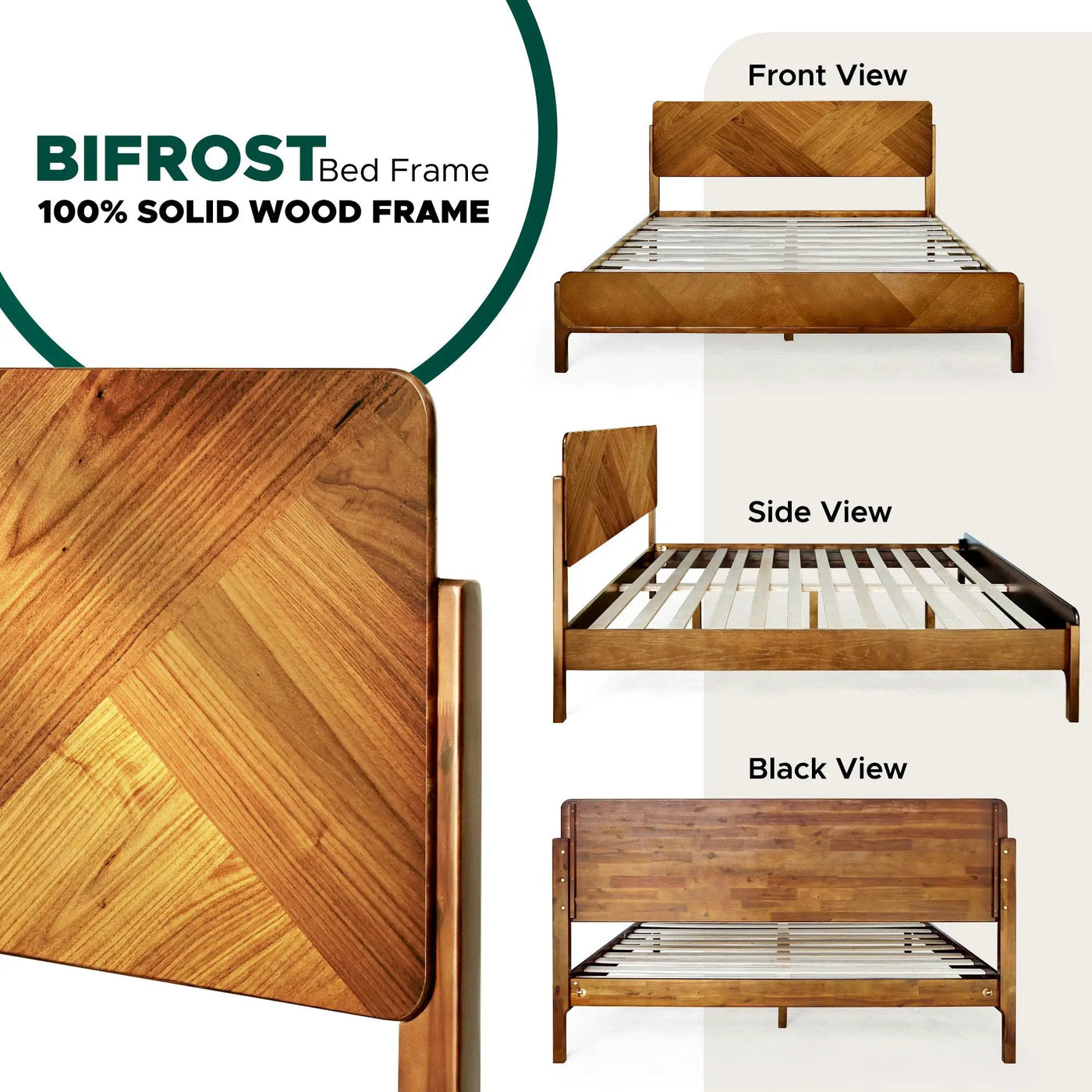 Bifrost Solid Wood Bed Frame by Megsu