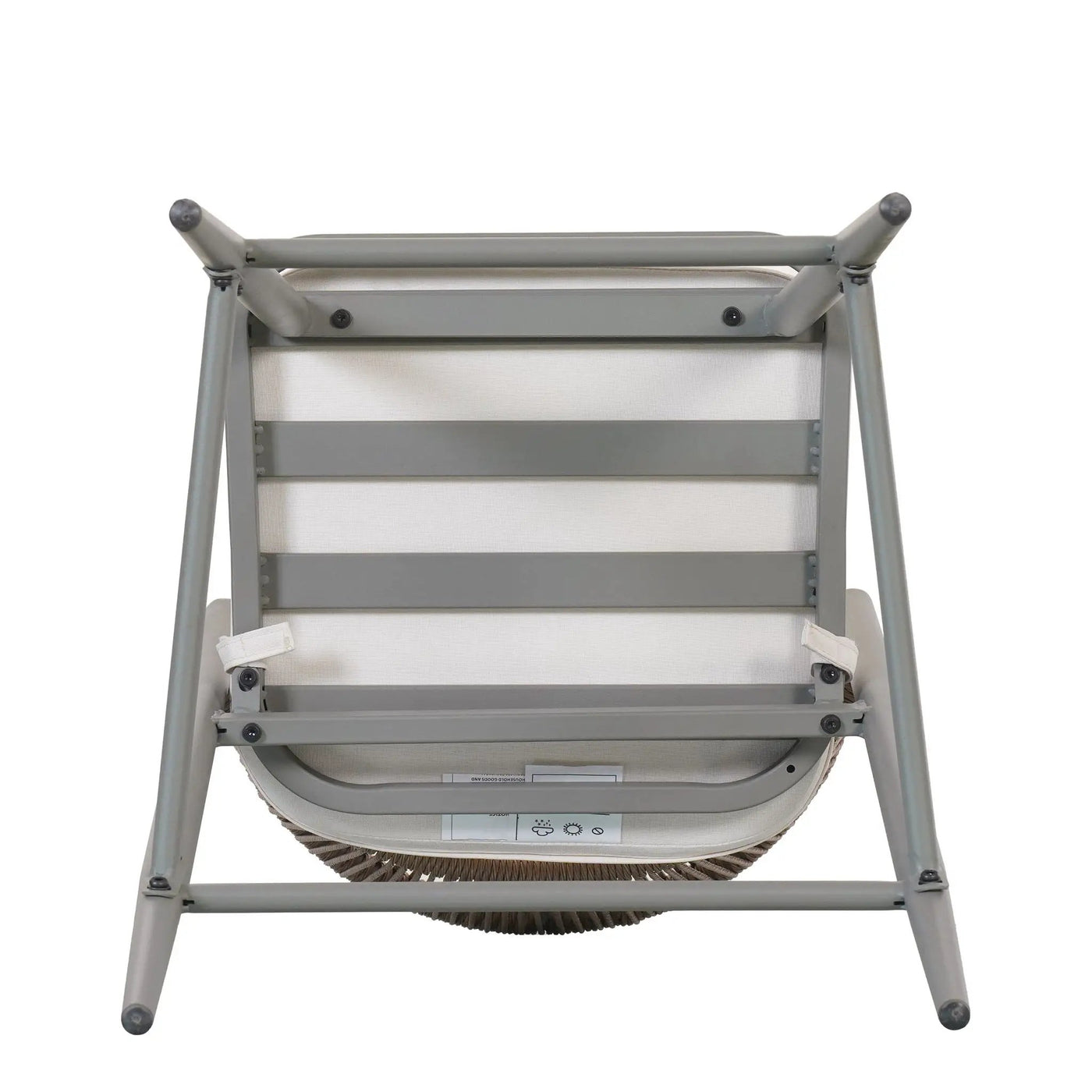 Outdoor Bar Height Metal Frame Counter Stools with Scallop-Shaped Backrest & Water-Resistant Cushions by HouseOfZazla