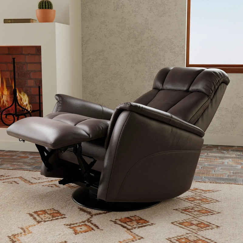 Bentley - Swivel Glider Recliner With Manual Adjustable Headrest & Footrest by Unique Piece Furniture