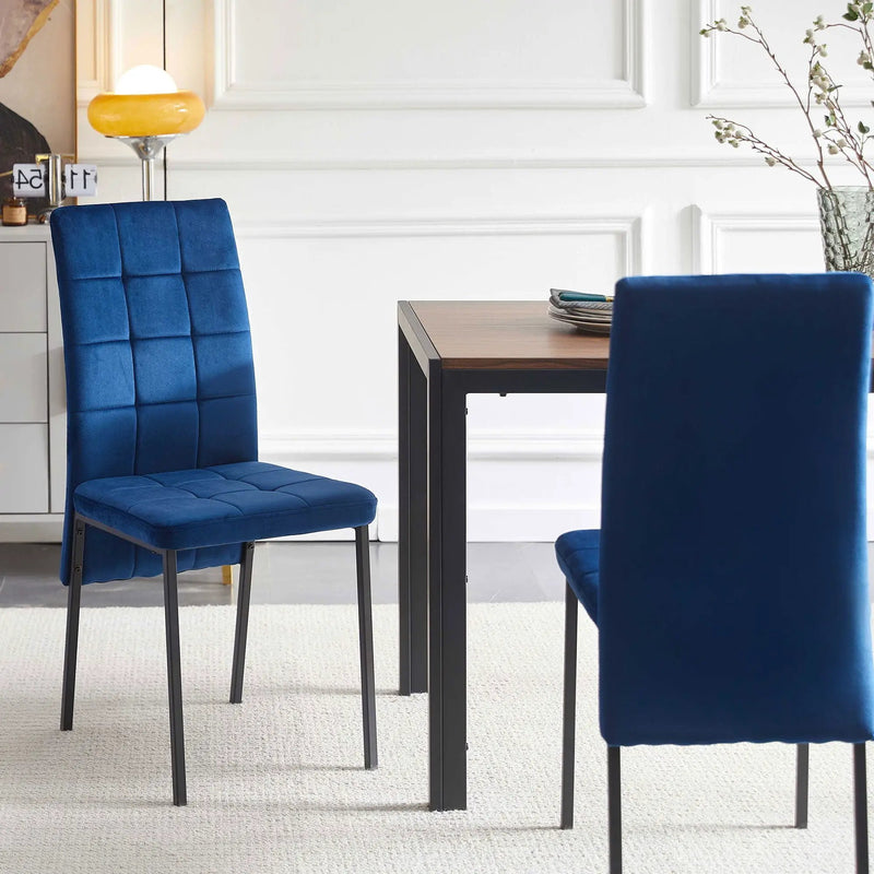 High Back Nordic Dining Chair Modern Fabric Chair With Legs (Set of 2) by HouseOfZazla