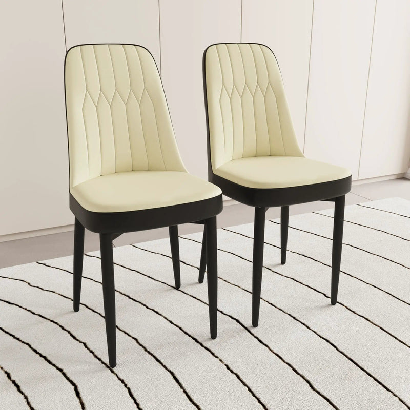 Modern Dining Chair With Cushions And Metal Legs by HouseOfZazla