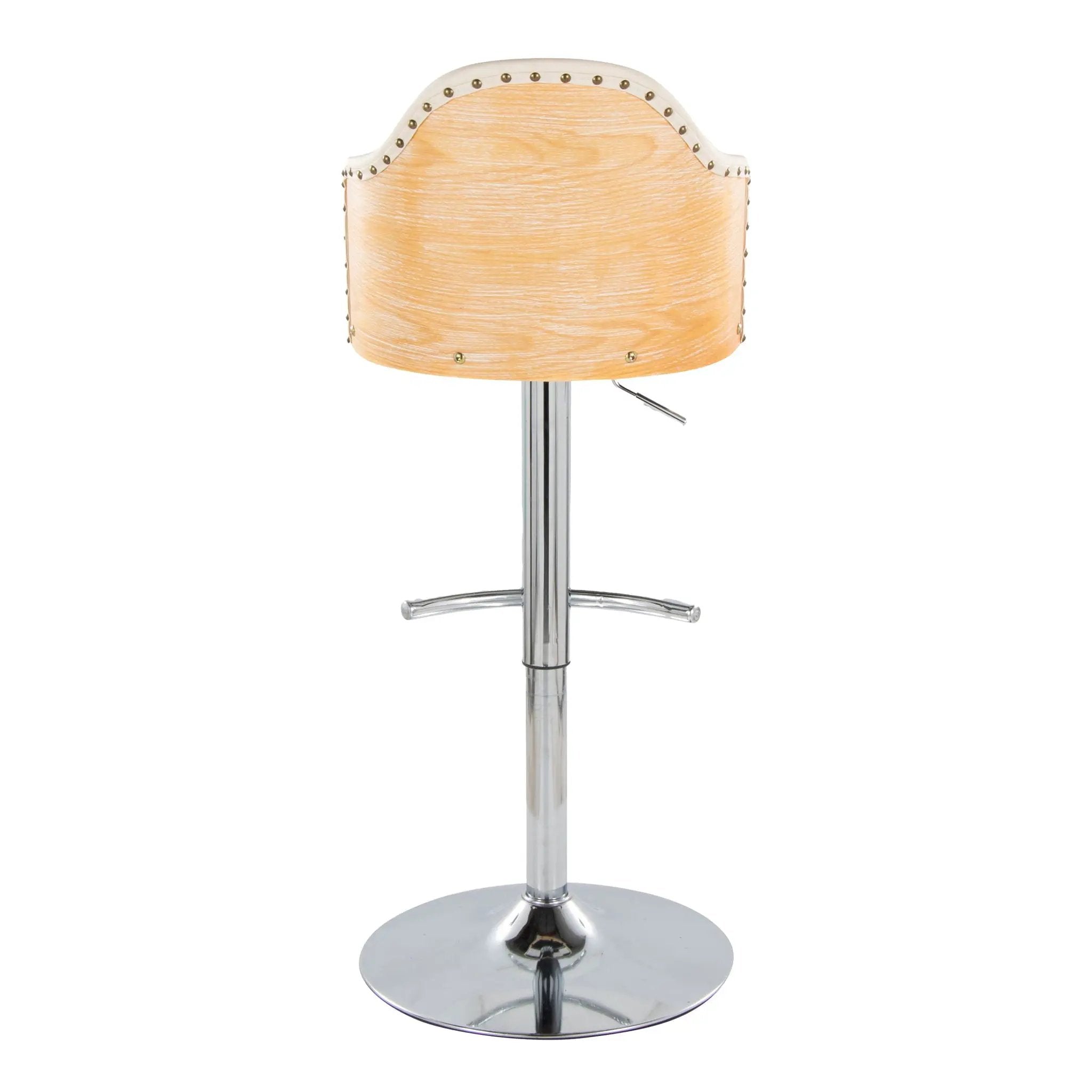 Ahoy - Contemporary Adjustable Barstool, Swivel With Rounded T Footrest (Set of 2) by Unique Piece Furniture