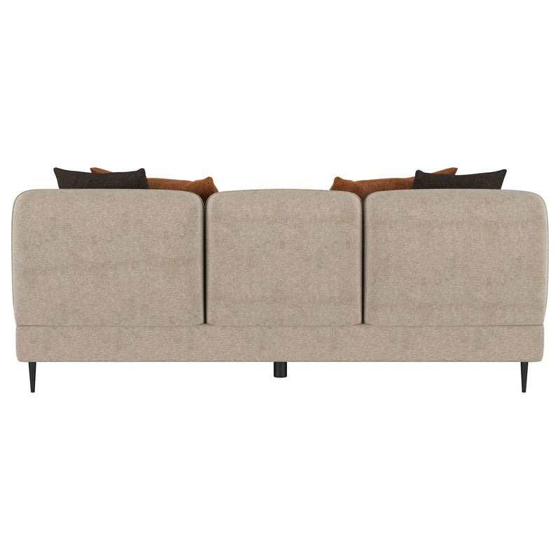 Jade Chenille Upholstered Sculpted Track Arm Sofa Latte by Unique Piece Furniture