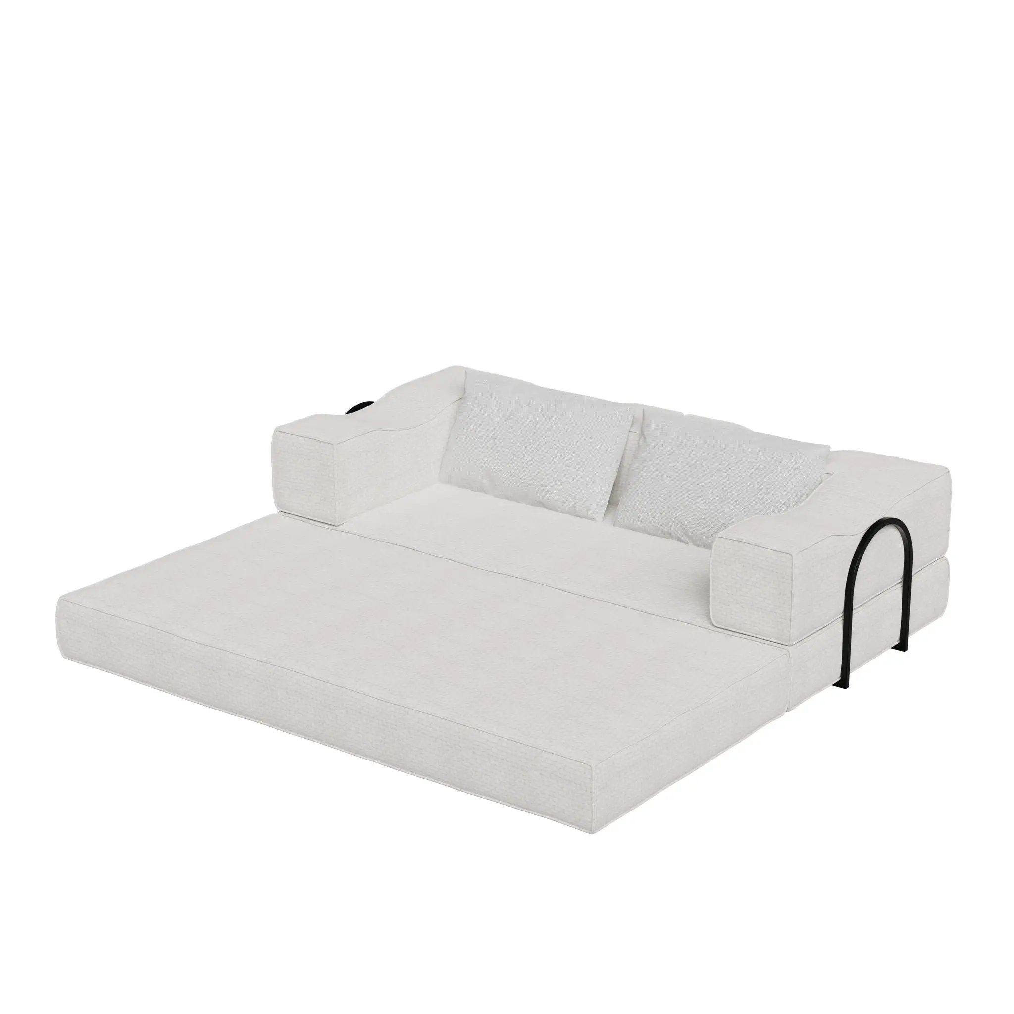 3 Seat Folding Floor Couch & King Size Bed Mattress by HouseOfZazla