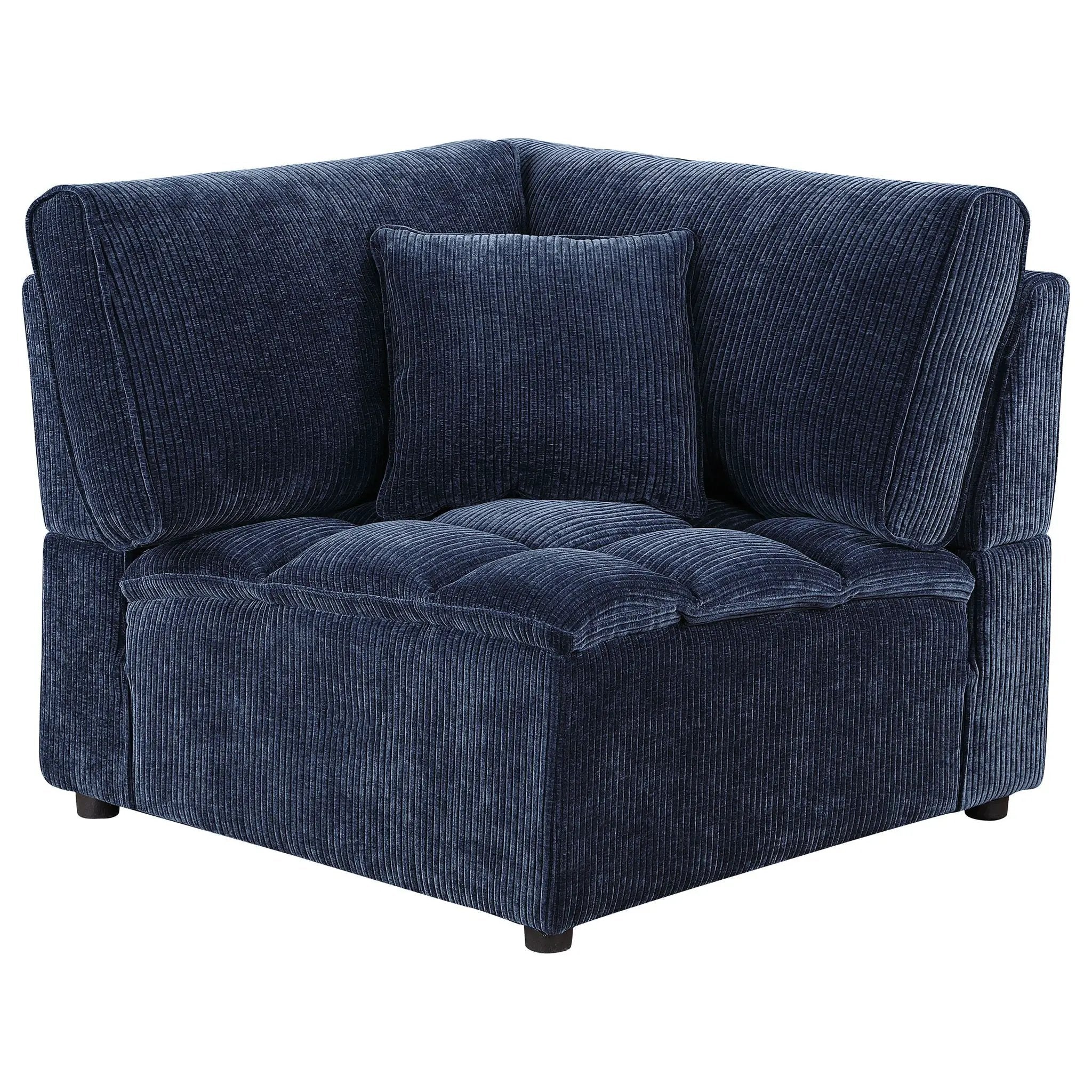 Azure - 5 Piece Upholstered Modular Sectional Sofa - Blue