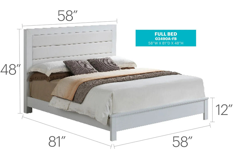 Transitional Modern Design Bed by Unique Piece Furniture