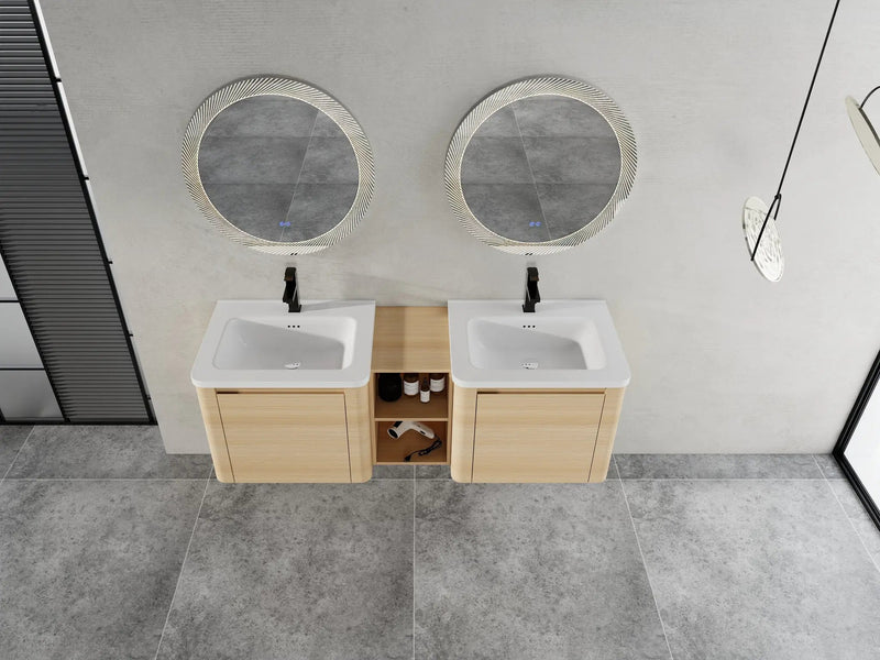 60'' Wall-Mounted Bathroom Vanity with Storage by HouseOfZazla
