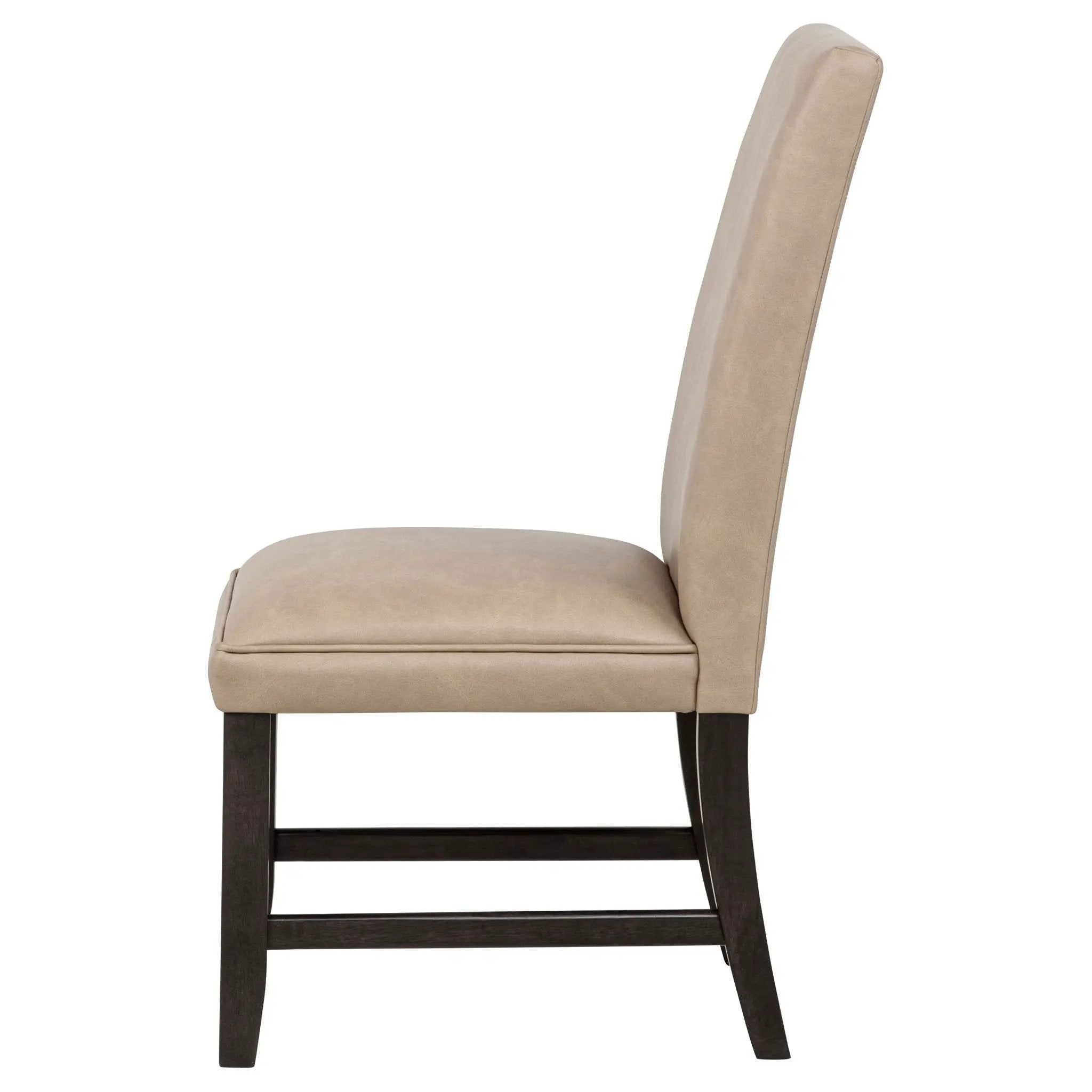 Averill Faux Leather Upholstered Dining Side Chair Tan (Set of 2) by Unique Piece Furniture