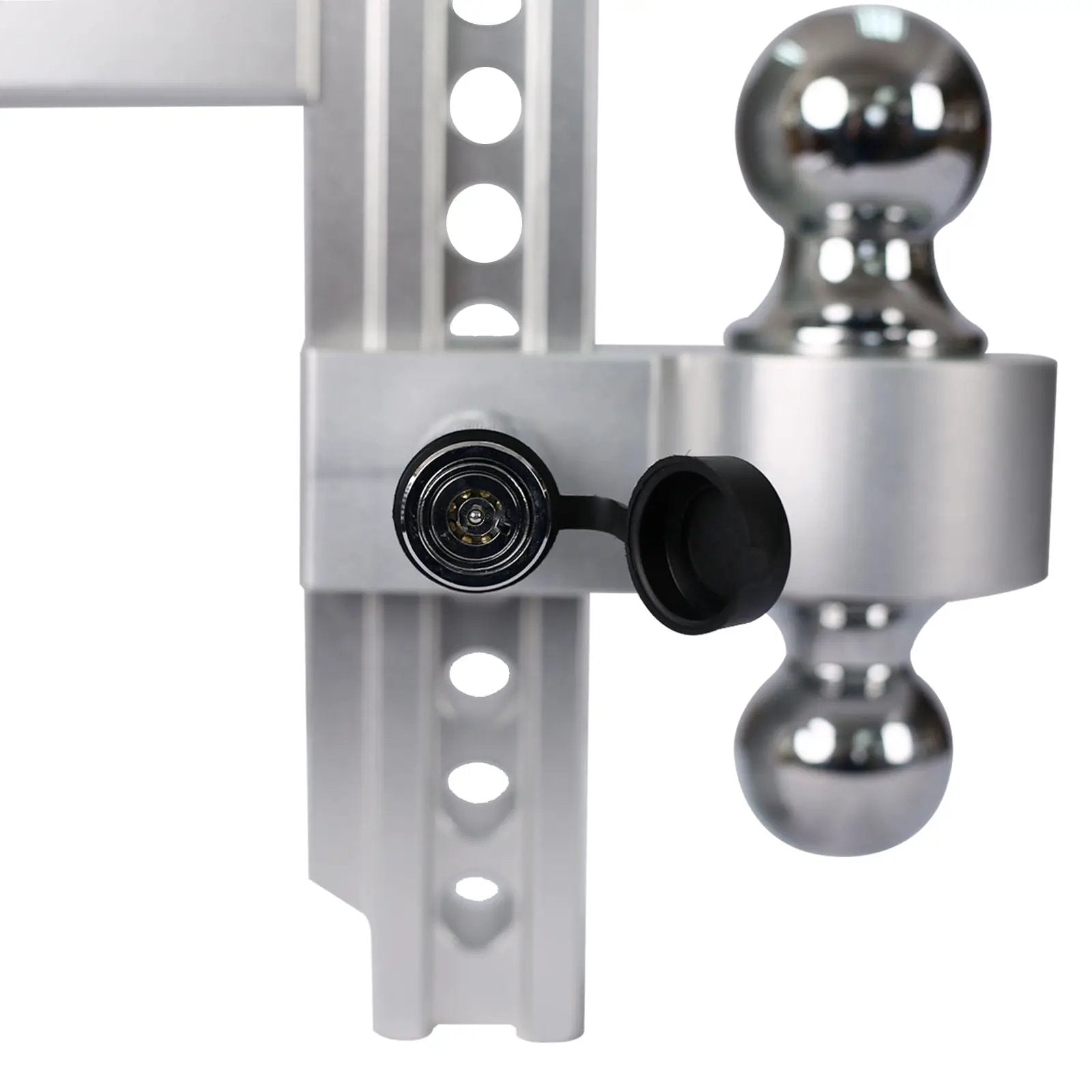 Alu - Adjustable Trailer Drop Hitch 2" Receiver 8" Adjustable - Silver by HouseOfZazla