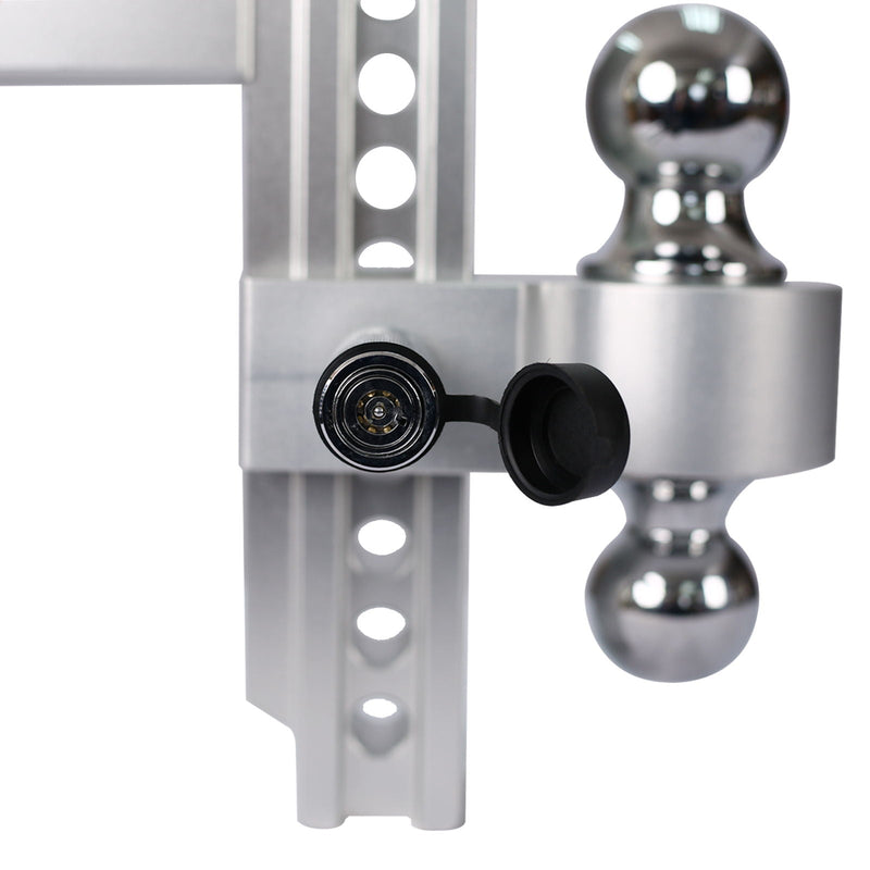 Alu - Adjustable Trailer Drop Hitch 2" Receiver 8" Adjustable - Silver by HouseOfZazla