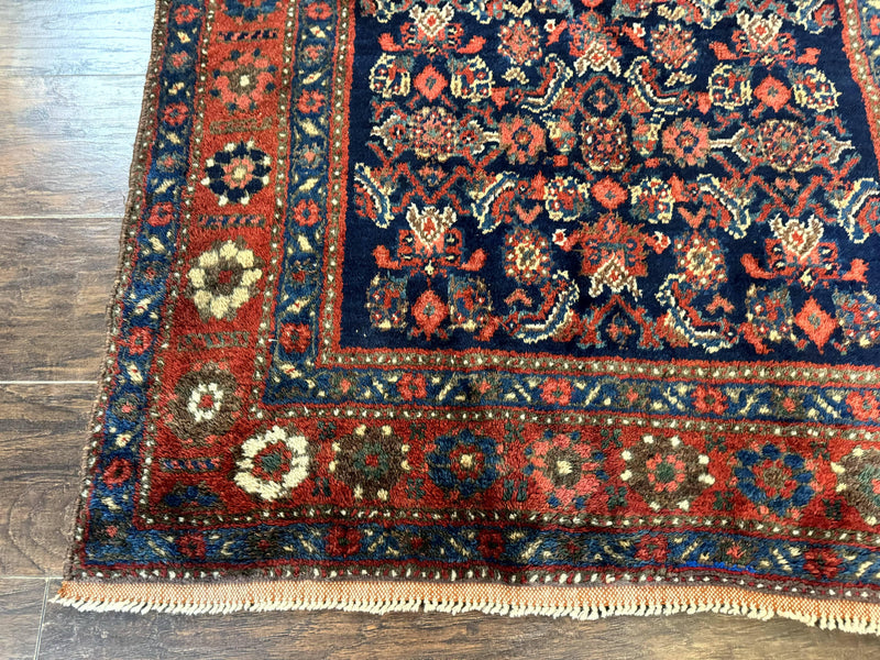 Antique Persian Tribal Rug 4x6, Kurdish Rug by Jewel Rugs
